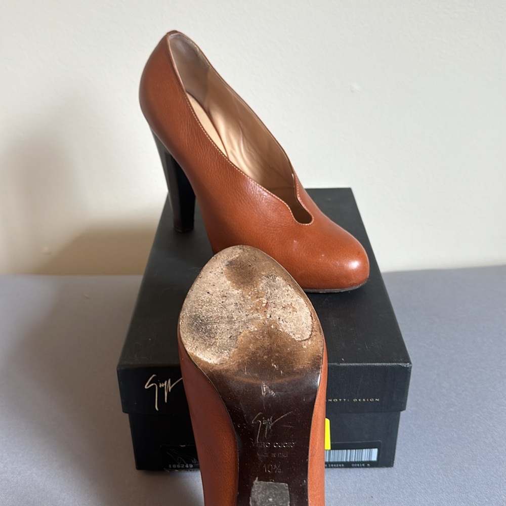 Giuseppe Zanotti Brown Leather Heels - Picture 3 of 4